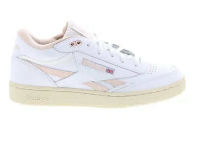 Pre-owned Reebok Men's  Club C Mid Ii Revenge Sneakers In Footwear White/soft Ecru/alabaster