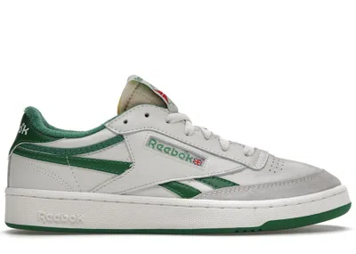 Pre-owned Reebok Men's  Club C Revenge Green Sneakers In Vintage White/paper White/glen Green