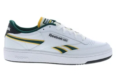 Pre-owned Reebok Men's  Club C Revenge Green Sneakers In White/fierce Gold/collegiate Green In Multi