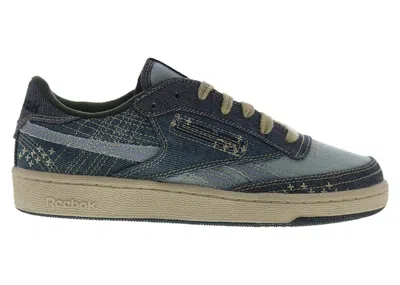 Pre-owned Reebok Men's  Club C Revenge Sashiko Sneakers In Obsidian/blue Hills/astral Grey In Multi