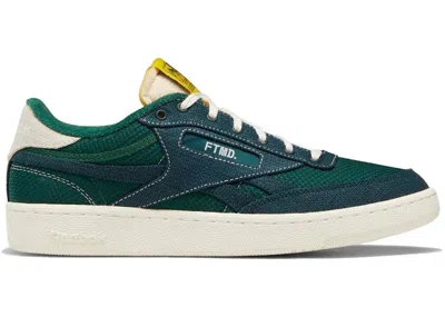 Pre-owned Reebok Men's  Club C Revenge Vintage Futuremade Sneakers In Dark Green/yellow In Multi