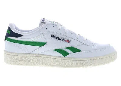 Pre-owned Reebok Men's  Club C Revenge White Green Navy Sneakers In Footwear White/glen Green/vector Navy Blue