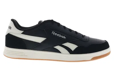 Pre-owned Reebok Men's  Court Advance Black Sneakers In Core Black/chalk In Multi