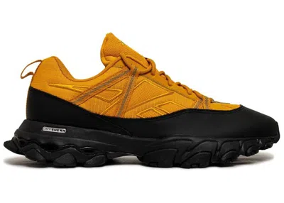 Pre-owned Reebok Men's  Dmx Trail Shadow Black Sneakers In Bright Ochre/core Black