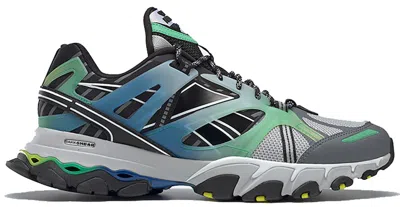 Pre-owned Reebok Men's  Dmx Trail Shadow Sneakers In Steel/black/bottle Green