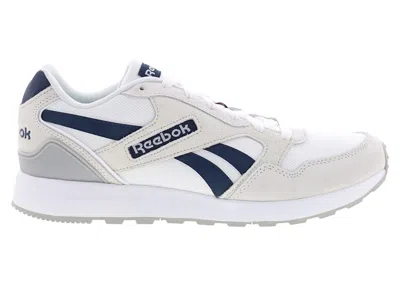 Pre-owned Reebok Men's  Gl 1000 White Sneakers In Footwear White/vector Navy Blue/flash Red