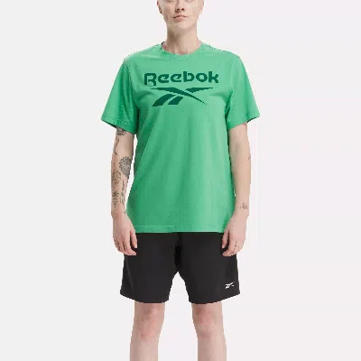 Reebok Men's  Identity Big Stacked Logo T-shirt In Sport Green