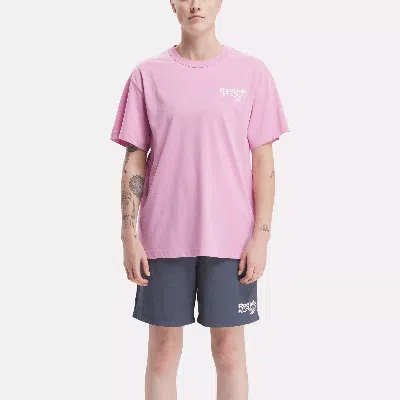 Reebok Men's  Identity Brand Proud Graphic Short Sleeve T-shirt In Jasper Pink