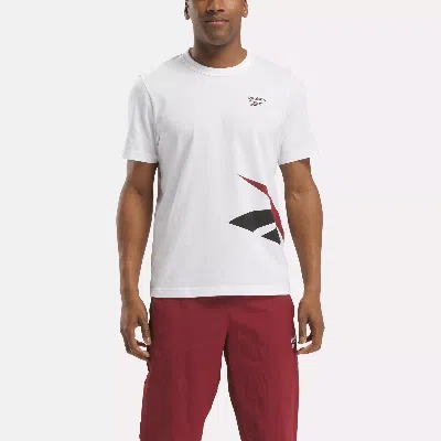 Reebok Men's  Identity Cross Check T-shirt In White