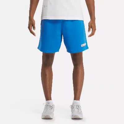 Reebok Men's  Identity Logo Mash-up Shorts In Blue