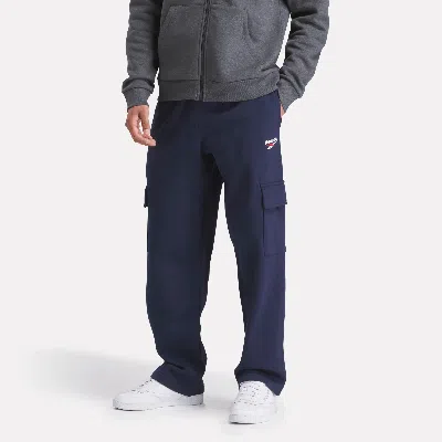 Reebok Men's  Identity Small Logo Cargo Pants In Blue