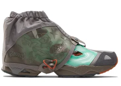 Pre-owned Reebok Men's  Instapump Fury 95 Happy99 Sneakers In Boulder Grey/trek Grey/hint Mint