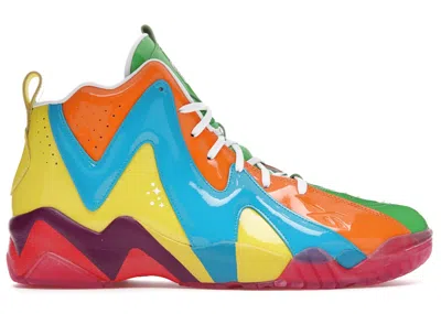 Pre-owned Reebok Men's  Kamikaze Ii Candy Land Sneakers In Super Green/bright Orange/blue Bomb In Multi