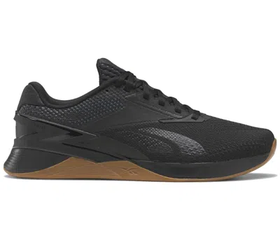 Pre-owned Reebok Men's  Nano X3 Black Gum Sneakers In Core Black/pure Grey/lee