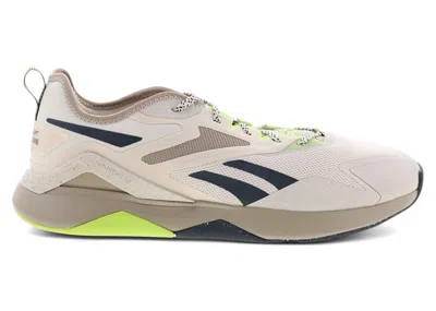 Pre-owned Reebok Men's  Nanoflex Tr 2.0 Sneakers In Stucco/boulder Beige/core Black