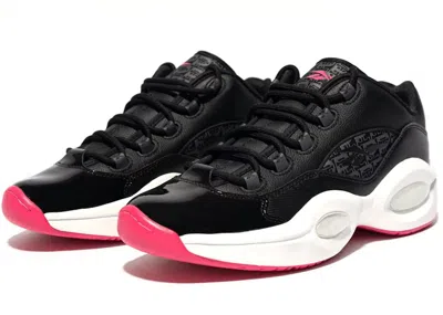 Pre-owned Reebok Men's  Question Low Phantaci Obscure Luxury Sneakers In Core Black/pursuit Pink/footwear White In Multi