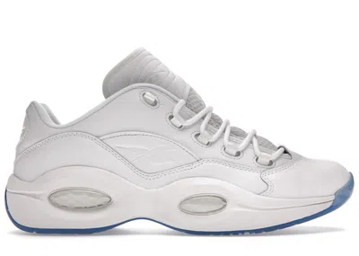 Pre-owned Reebok Men's  Question Low White Blue Sole Sneakers In Footwear White/clear