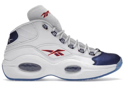 Pre-owned Reebok Men's  Question Mid Blue Toe (2022) Sneakers In Footwear White/classic Cobalt Blue/clear In Multi