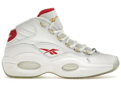 Pre-owned Reebok Men's  Question Mid Dr. J Sneakers In Footwear White/vector Red