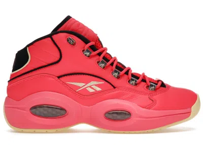 Pre-owned Reebok Men's  Question Mid Hot Ones Sneakers In Red/black/gum