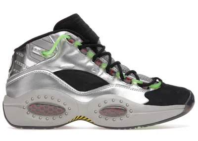 Pre-owned Reebok Men's  Question Mid Minions Gru's Lab Sneakers In Silver Metallic/black/scarelet Red
