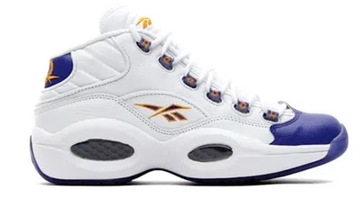 Pre-owned Reebok Men's  Question Mid Packer Sneakers For Player Use Only Kobe Sneakers In White/purple/yellow In Multi