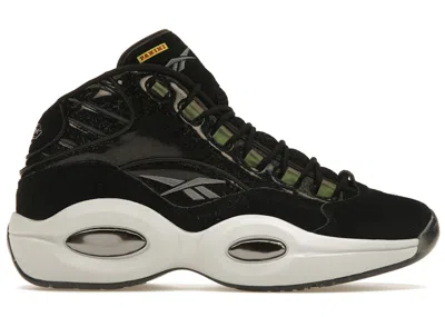 Pre-owned Reebok Men's  Question Mid Panini Pulsar Prizm Sneakers In Black/grey In Multi