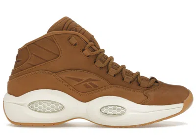 Pre-owned Reebok Men's  Question Mid Sns Ai Sneakers In Brown/classic White/gum