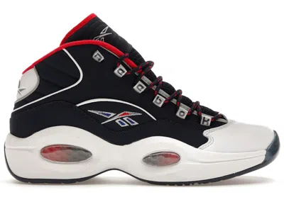 Pre-owned Reebok Men's  Question Mid Team Usa Sneakers In Navy Blue/white/red In Multi