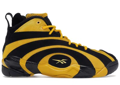 Pre-owned Reebok Men's  Shaqnosis Minions Shaqfu Sneakers In Primal Yellow/black