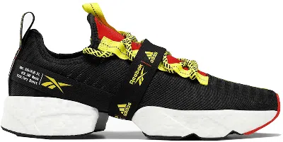 Pre-owned Reebok Men's  Sole Fury Boost Red Sneakers In Black/hyper Green/ Red In Multi