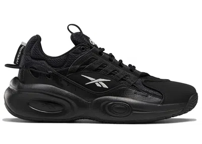 Pre-owned Reebok Men's  Solution Mid Black Sneakers In Core Black/silver Metallic In Multi