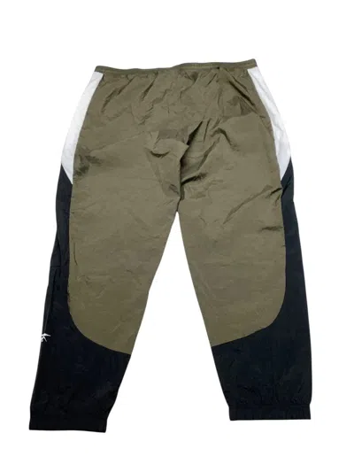 Reebok Men's  Training Pants Army Green Colorblock Elastic Waist Fts1039