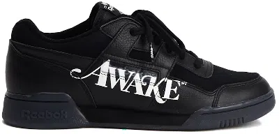 Pre-owned Reebok Men's  Workout Lo Plus Awake Ny Sneakers In Black/white