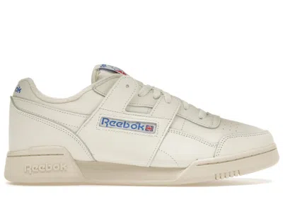 Pre-owned Reebok Men's  Workout Plus 1987 Tv White Sneakers In Chalk/paperwhite/royal In Multi