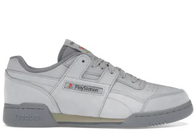 Pre-owned Reebok Men's  Workout Plus Playstation 30th Anniversary Sneakers In Anniversary Gray