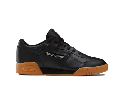 Pre-owned Reebok Men's  Workout Plus Sneakers In Black/carbon/classic Red