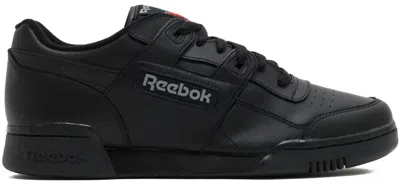 Pre-owned Reebok Men's  Workout Plus Sneakers In Black/charcoal