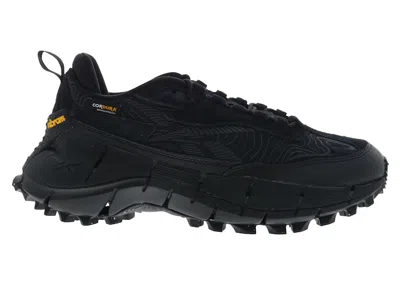 Pre-owned Reebok Men's  Zig Kinetica 2.5 Edge Black Sneakers In Core Black/pure Grey