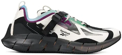 Pre-owned Reebok Men's  Zig Kinetica Concept Type 1 Grey Sneakers In Sand Stone/black/emerald In Multi