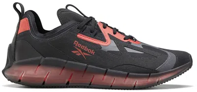 Pre-owned Reebok Men's  Zig Kinetica Concept Type 2 Black Grey Red Sneakers In Night Black/true Grey 7/radiant