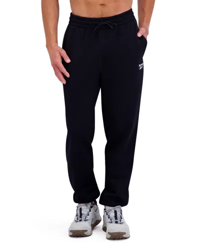 Reebok Men's Regular Fit Fleece Joggers In Black