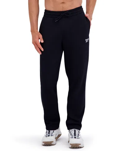 Reebok Men's Regular Fit Fleece Pants In Black