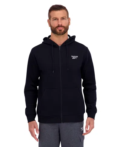 Reebok Men's Regular Fit Long-sleeve Hoodie In Black