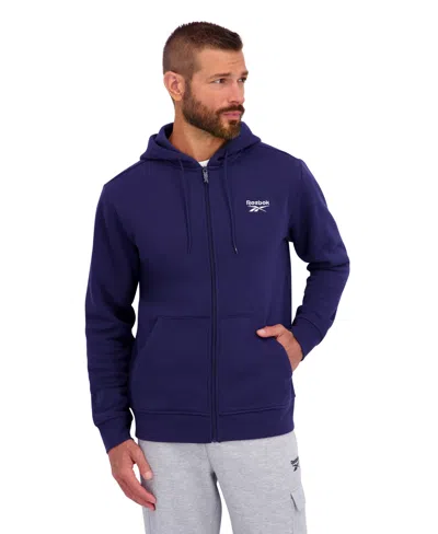 Reebok Men's Regular Fit Long-sleeve Hoodie In Blue