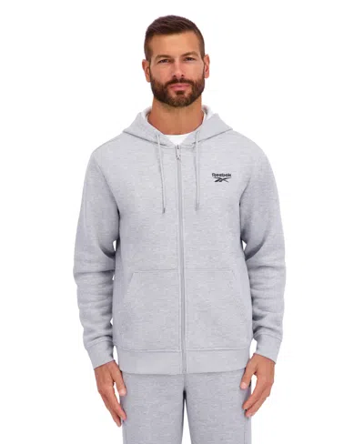 Reebok Men's Regular Fit Long-sleeve Hoodie In Gray