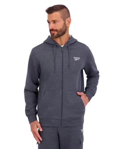 Reebok Men's Regular Fit Long-sleeve Hoodie In Gray