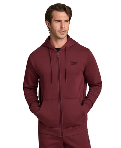 Reebok Men's Regular Fit Long-sleeve Hoodie In Red