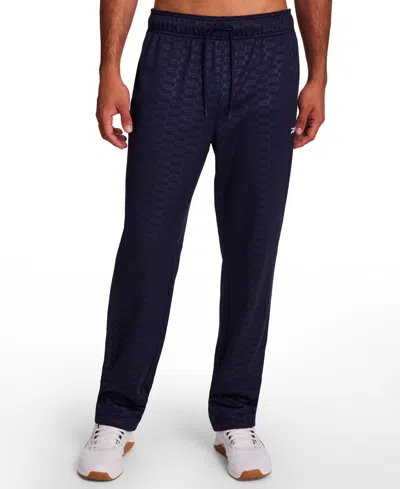 Reebok Men's Regular Fit Straight Leg Fleece Pants In Blue