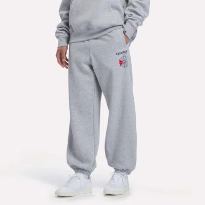 Reebok Men's Relaxed Logo Joggers In Gray